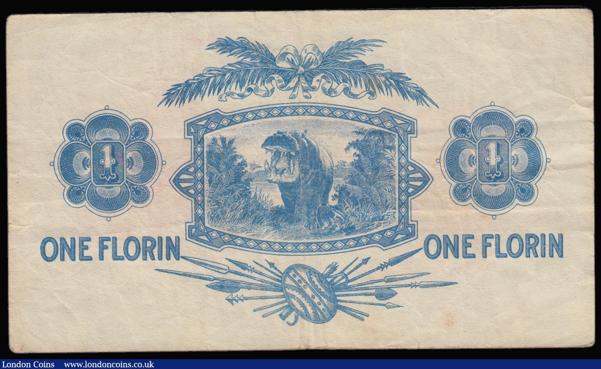 London Coins : A183 : Lot 85 : East Africa Currency Board 1 Florin Pick 8 dated 1st May 1920 serial number A/4 28623 3 signatures a...