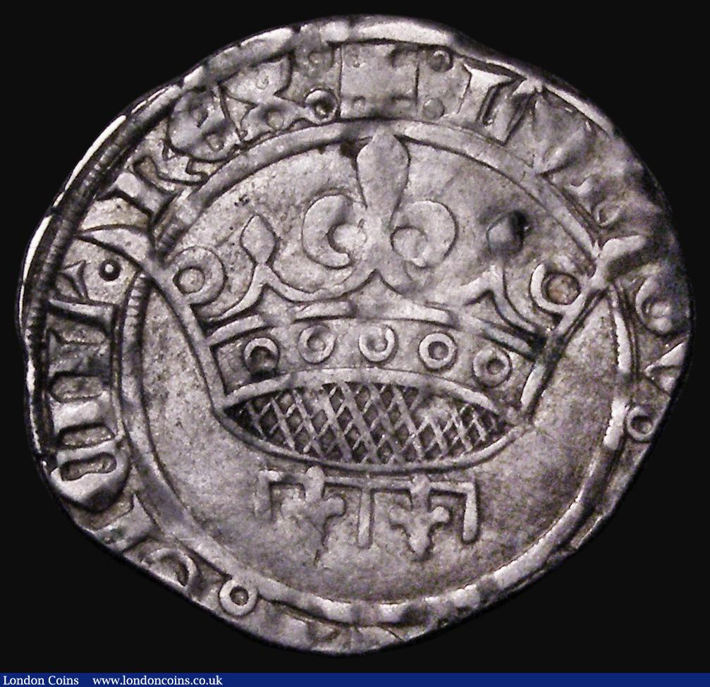 London Coins : A183 : Lot 964 : French States - Provence Gros a la couronne or Sol Coronat undated Louis III (1417-1434) Obverse: Cr...