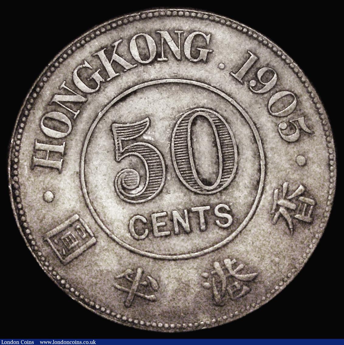 London Coins : A183 : Lot 985 : Hong Kong 50 Cents 1905 KM#15 Good Fine/Fine