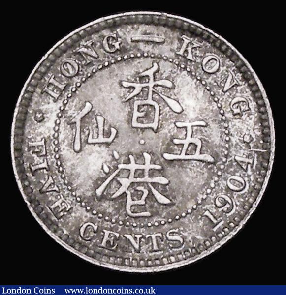 London Coins : A183 : Lot 986 : Hong Kong Five Cents 1904 KM#12 UNC with lustre and with some slightly speckled tone which does not ...