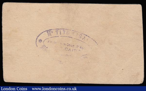 Sudan Siege of Khartoum 20 piastres 1884, hectograph signature of General "Pasha" Gordon, Cairo hand stamp on reverse, Pick S104b, VF : World Banknotes : Auction 183 : Lot 126
