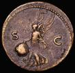 London Coins : A183 : Lot 1291 : Roman Ae As. Nero (54-68AD) Obverse: Laureate head right NERO CLAVD CAESAR AVG GER P M TR P IMP IMP ...