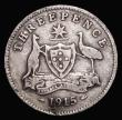 London Coins : A183 : Lot 848 : Australia Threepence 1915 KM#24 VG/Near Fine with some long scratches on the obverse, the key date i...