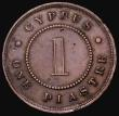 London Coins : A183 : Lot 910 : Cyprus One Piastre 1890 KM#3.2 Fine with some edge knocks and spots, scarce