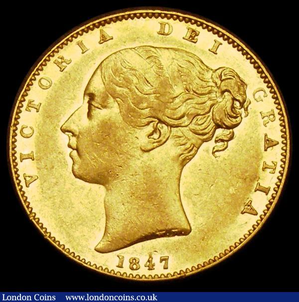 Sovereign 1847 Marsh 30, S.3852, NVF/VF : English Coins : Auction 184 : Lot 1949