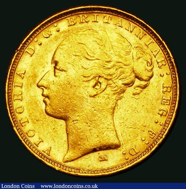 Sovereign 1885M George and the Dragon, Horse with short tail, W.W. complete on truncation, Small B.P., Marsh 107A, S.3857C, Good Fine with some contact marks and rim nicks : English Coins : Auction 184 : Lot 2068