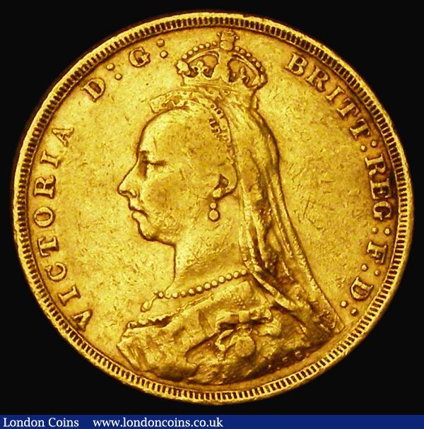 Sovereign 1889M G: of D:G: closer to the crown, Marsh 133A, S.3867B, DISH M12, Near Fine/Good Fine : English Coins : Auction 184 : Lot 2100