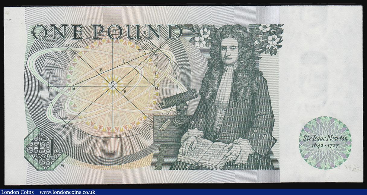 London Coins : A184 : Lot 106 : One Pound Somerset B341 issued 1981 very last run DY21 972873 UNC