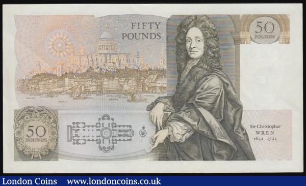 Fifty Pounds Somerset Duggleby B352 first run A01 593720 GEF-AU and scarce : English Banknotes : Auction 184 : Lot 113