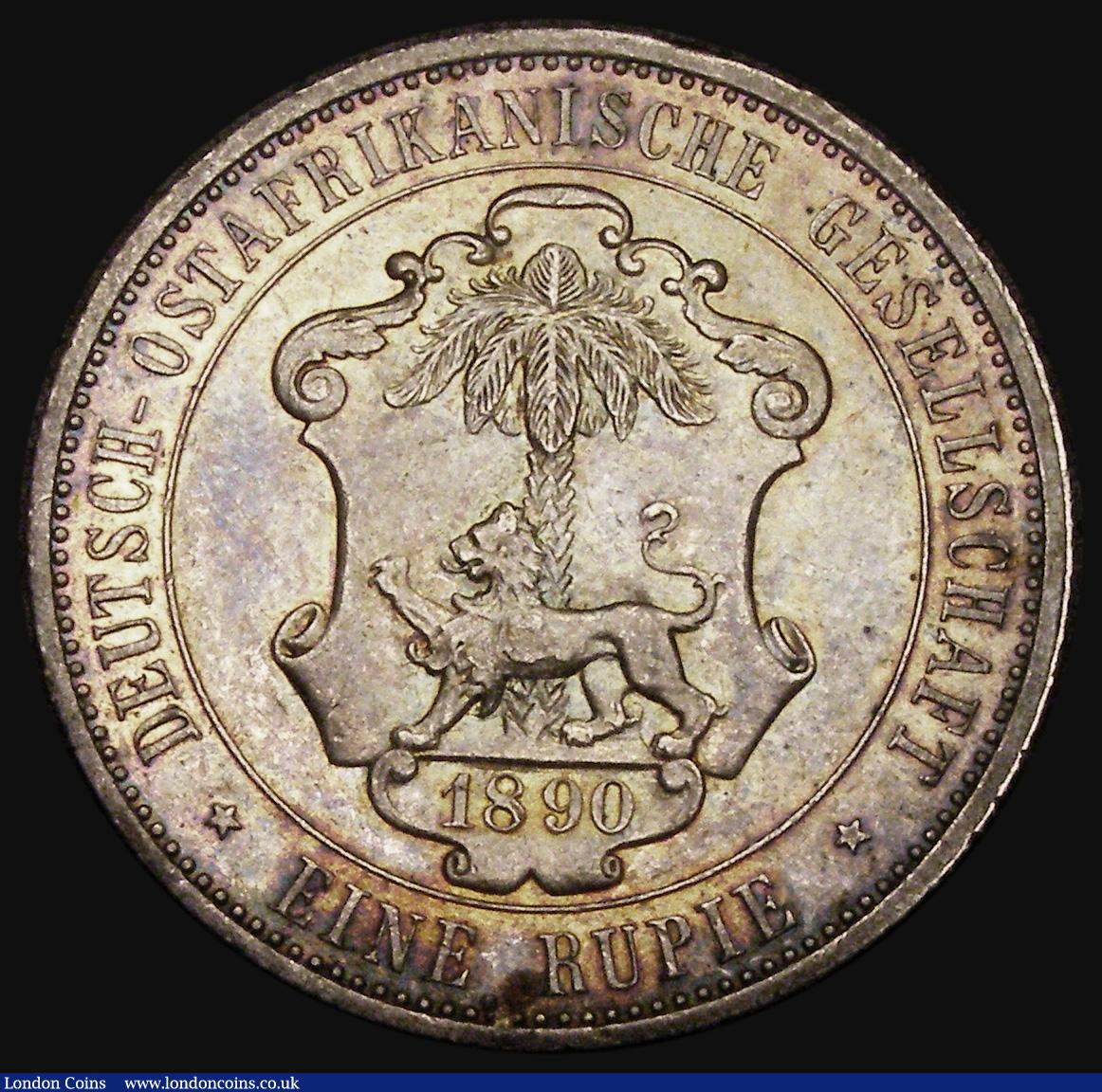 London Coins : A184 : Lot 1178 : German East Africa One Rupie 1890 KM#2 VF with colourful tone