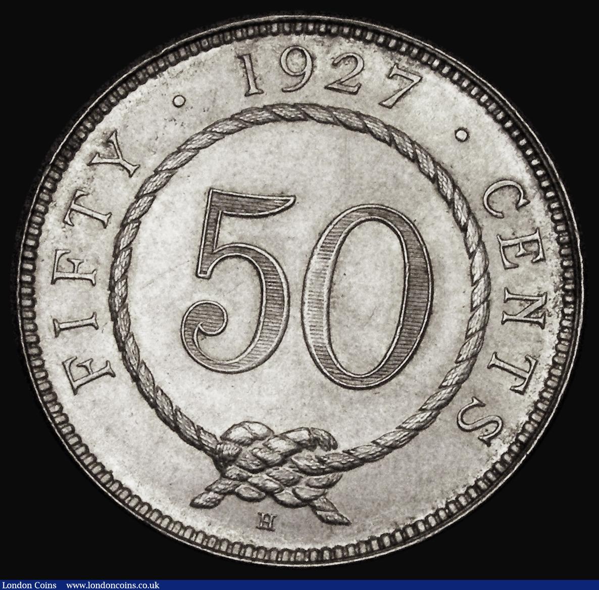 London Coins : A184 : Lot 1286 : Sarawak 50 Cents 1927H KM#19 GEF and lustrous with some light contact marks and small rim nicks