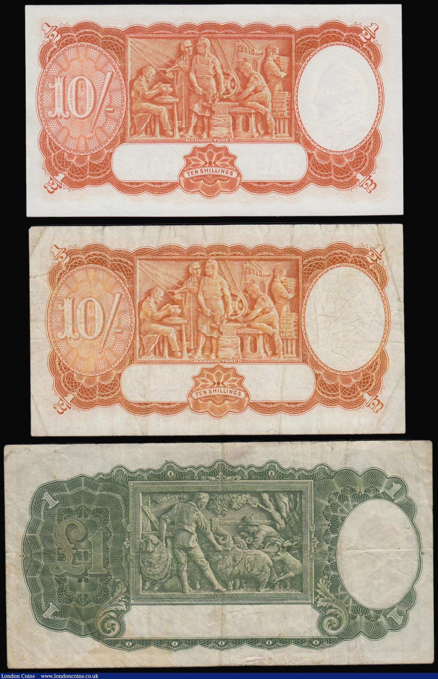 London Coins : A184 : Lot 141 : Australia  George VI at right (3) 10 Shillings orange Armitage and McFarlane GVF with some black mar...