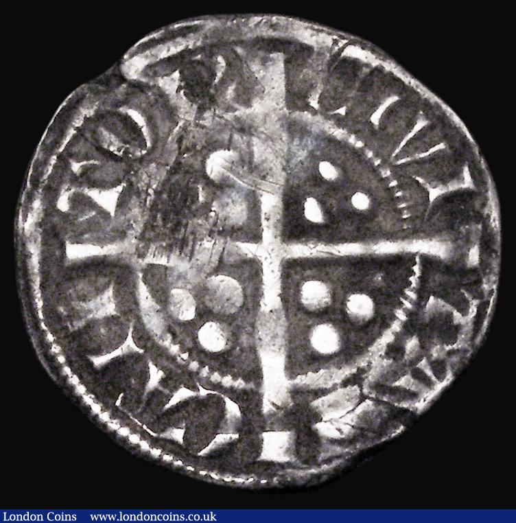 London Coins : A184 : Lot 1446 : Penny Edward I Canterbury Mint Class 4b S.1395, 1.30 grammes,  About Fine with some surface marks
