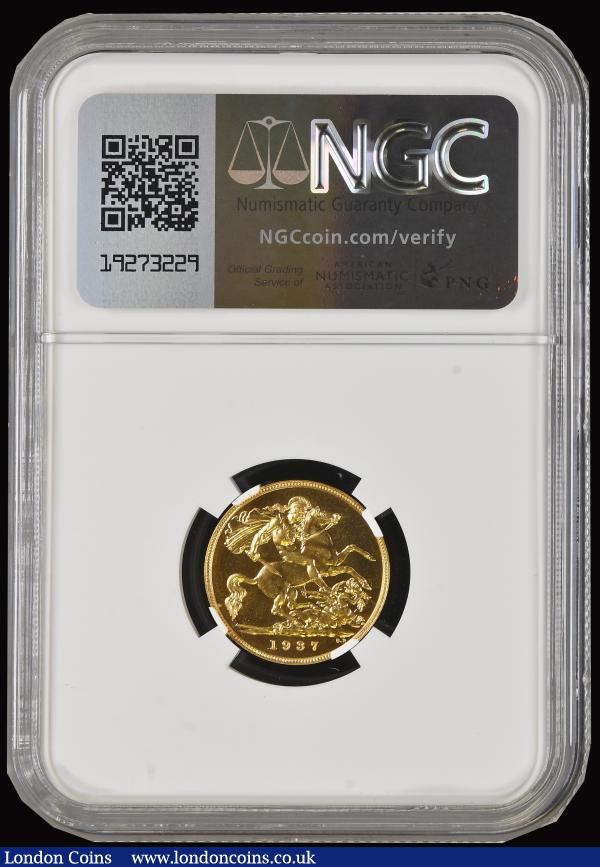 Half Sovereign 1937 Gold Proof S.4077, Marsh 543A. In an NGC holder and graded PF62 : English Coins : Auction 184 : Lot 1711
