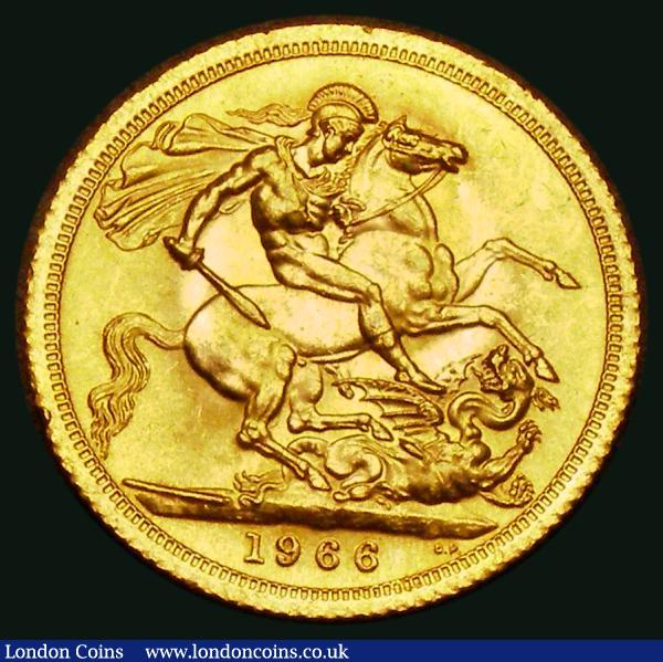 Sovereign 1966 Marsh 304, S.4125 UNC or near so and lustrous with some edge nicks : English Coins : Auction 184 : Lot 2161