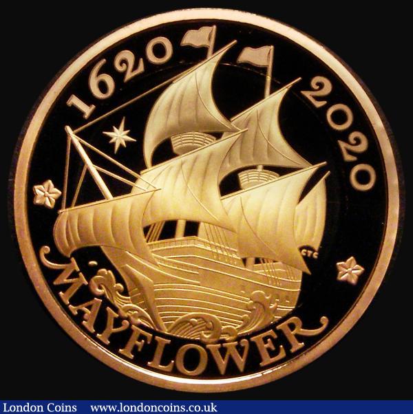 Two Pounds 2020 400th Anniversary of the Voyage of the Mayflower S.K60 Gold Proof FDC uncased in capsule, with no certificate : English Coins : Auction 184 : Lot 2231