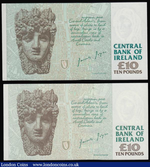 Ireland Republic Of Central  Bank 10 Pounds  (2 ) signature M.F. Doyle & S.P. Cromien   all in UNC 
    : World Banknotes : Auction 184 : Lot 272