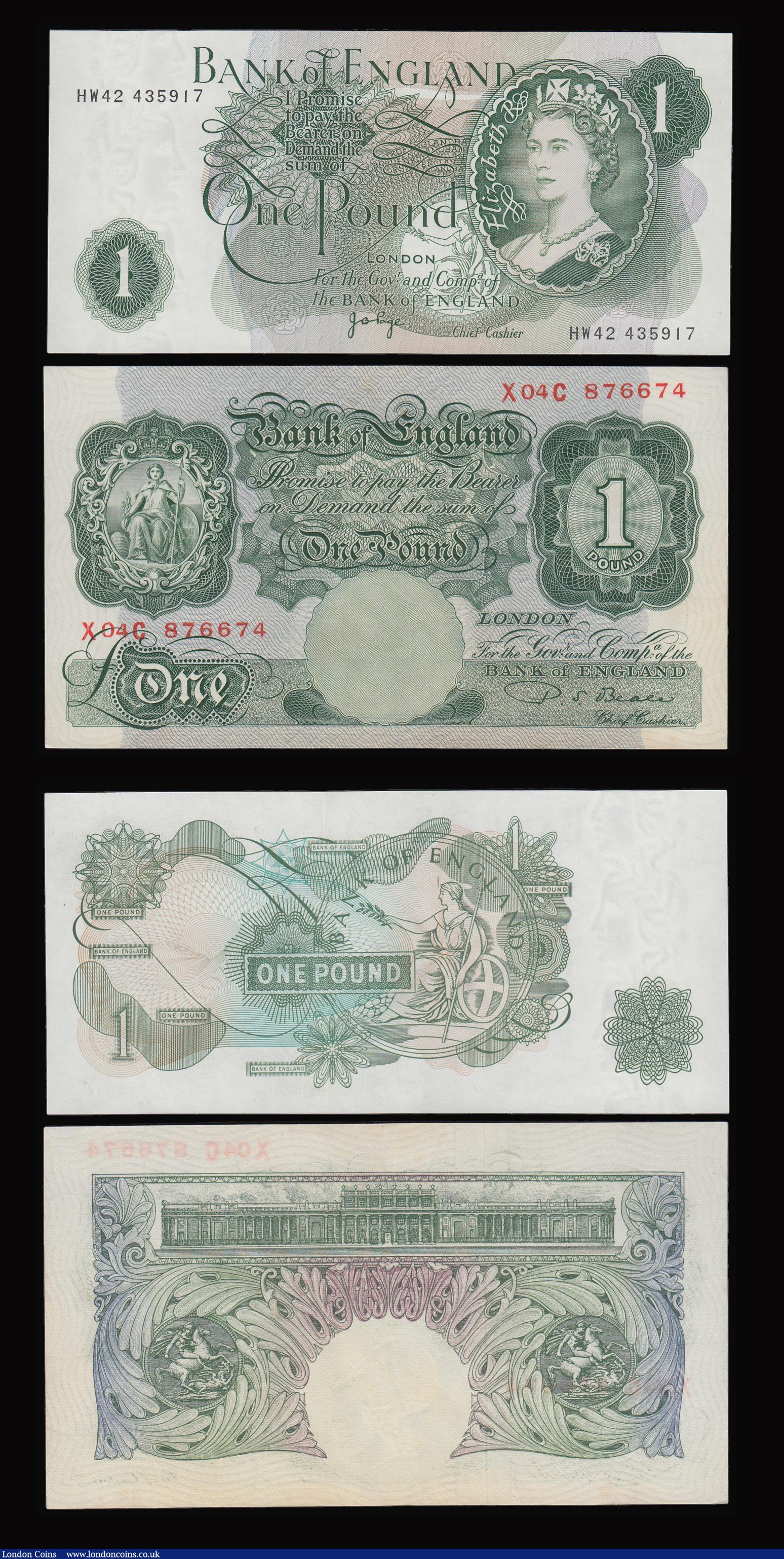 London Coins : A184 : Lot 39 : Five Pounds George Stephenson reverse (2) Kentfield and Lowther VF. One Pounds (5) Peppiatt blue B24...