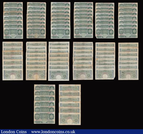 One Pound Beale B268 1950 (100) from circulation collectable VG-Fine and seldom seen in quantities : English Banknotes : Auction 184 : Lot 61