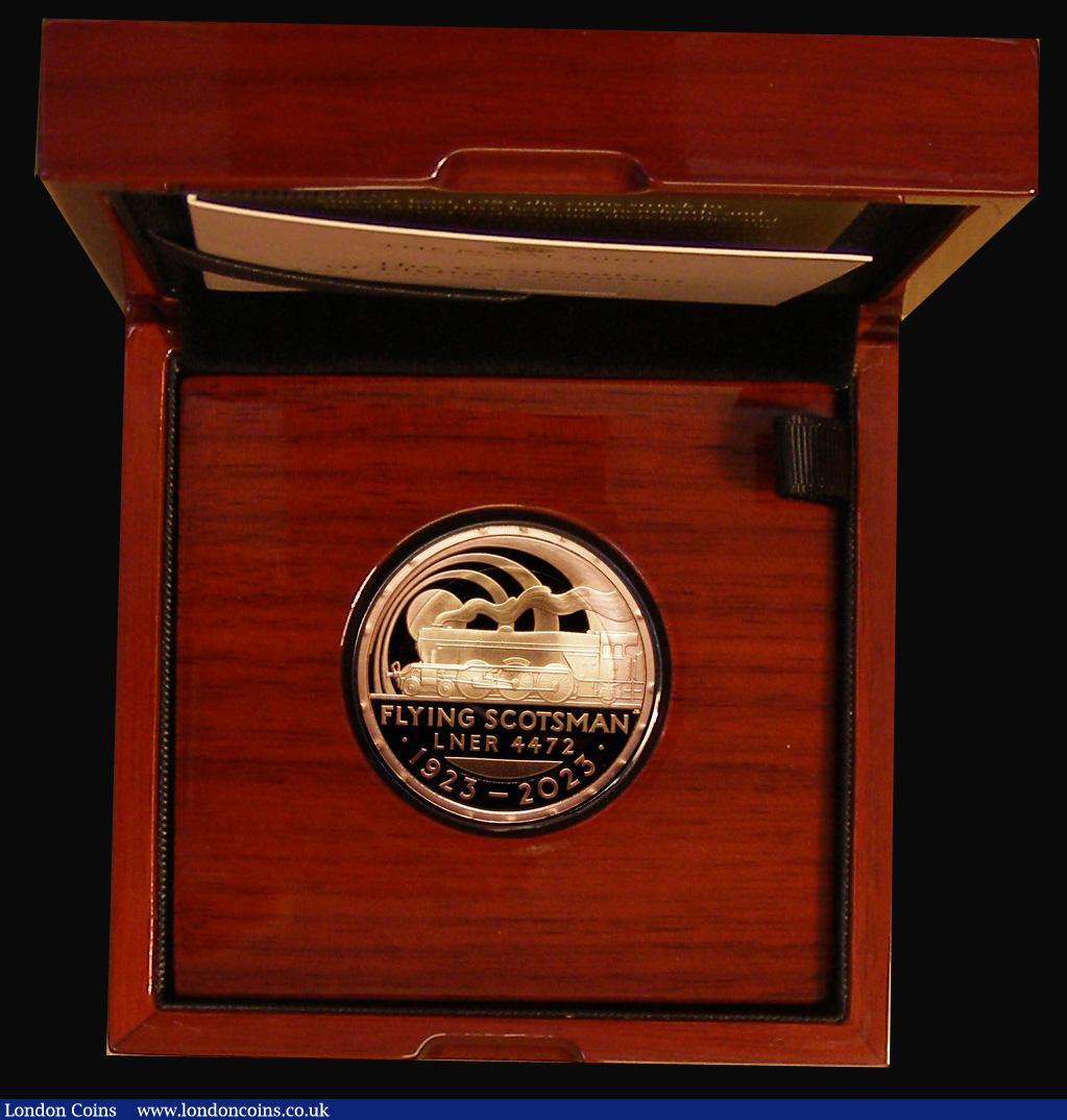 London Coins : A184 : Lot 691 : Two Pounds 2023 Centenary of the Flying Scotsman Gold Proof, a new reverse design by John Bergdahl a...