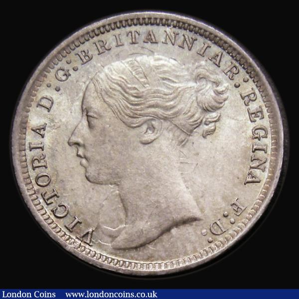 Threepence 1868 ESC 2075B, Bull 3412, Choice UNC with subtle gold and blue/green tone over original lustre, in an LCGS holder and graded LCGS 85 : English Coins : Auction 185 : Lot 1850