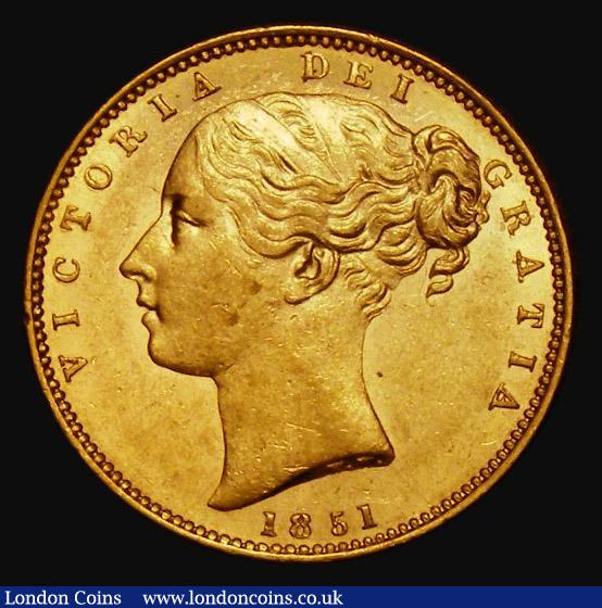 Sovereign 1851 Marsh 34, S.3852C, EF/GEF the reverse choice, in an LCGS holder and graded LCSG 65 : English Coins : Auction 185 : Lot 1889