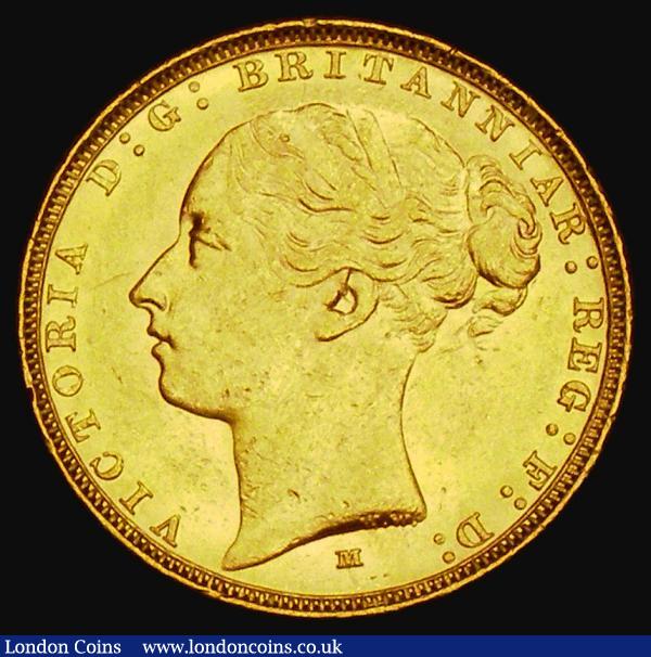 Sovereign 1885M George and the Dragon, WW complete on broad truncation, Marsh 107A, S.3857C, EF and lustrous with some light contact marks : English Coins : Auction 185 : Lot 1967