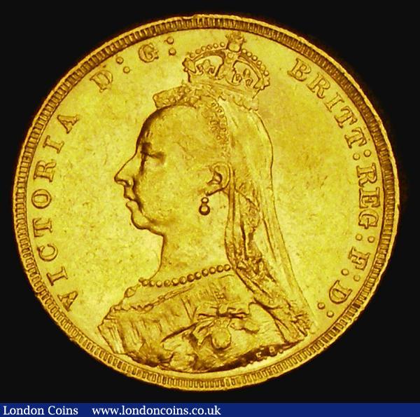 Sovereign 1891M G: of D:G: closer to the crown, horse with long tail, Marsh 135A, S.3867C, DISH M16, EF and lustrous with some contact marks : English Coins : Auction 185 : Lot 1994