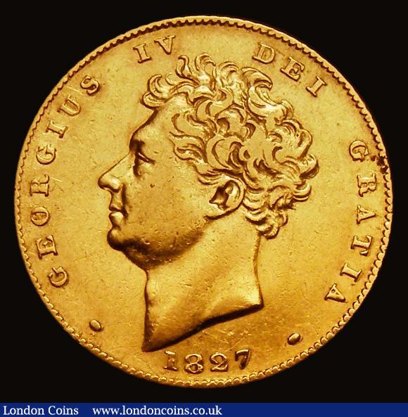 Half Sovereign 1827 Marsh 408, S.3804, Fine, in an LCGS holder and graded LCGS 25 : English Coins : Auction 185 : Lot 2476