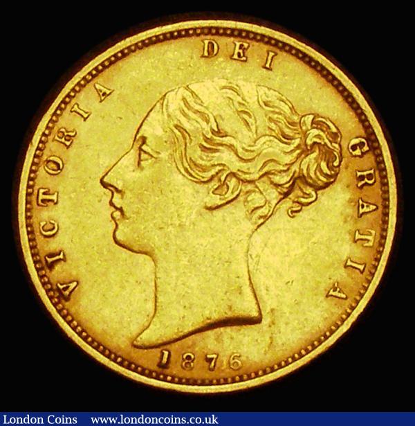 Half Sovereign 1876 Wide Ribbon, Marsh 451, S.3860D, Die Number 30, the obverse with some thin scratches, the reverse with a heavier contact mark in the field : English Coins : Auction 185 : Lot 2491