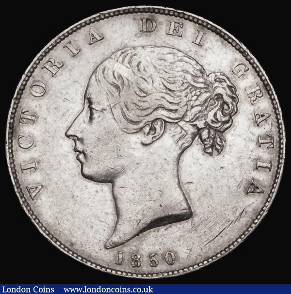 Halfcrown 1850 ESC 684, Bull 2733 NVF with an small edge knock : English Coins : Auction 185 : Lot 2552