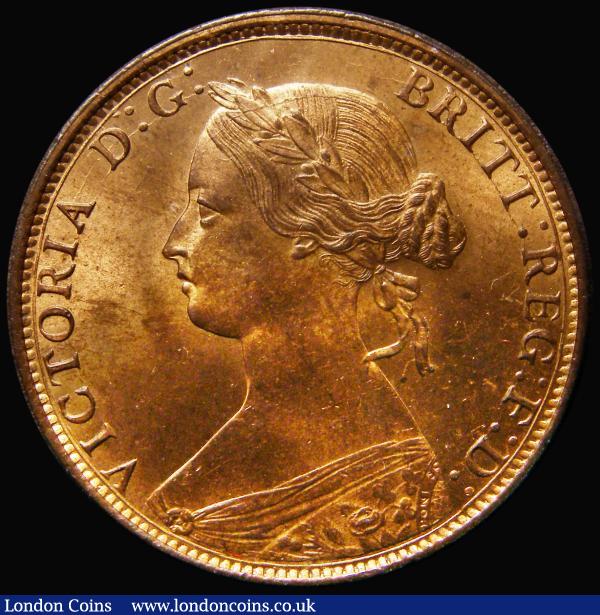 Halfpenny 1861 Freeman 282 dies 7+G, UNC with good lustre, in an LCGS holder and graded LCGS 82 : English Coins : Auction 185 : Lot 2622