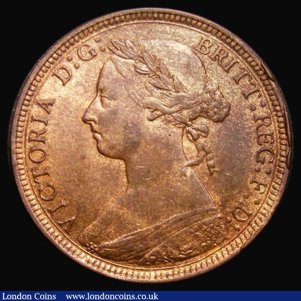 Halfpenny 1885 Freeman 354 dies 17+S Lustrous EF in an LCGS holder and graded LCGS 70 : English Coins : Auction 185 : Lot 2623