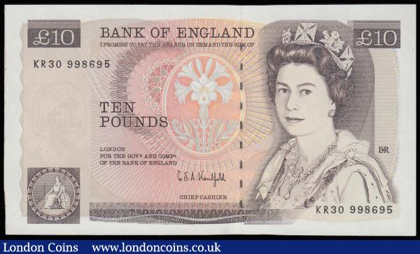 Ten Pounds Kentfield B360 issued 1991 high last run (from C104 presentation pack) KR30 998695, UNC : English Banknotes : Auction 185 : Lot 343