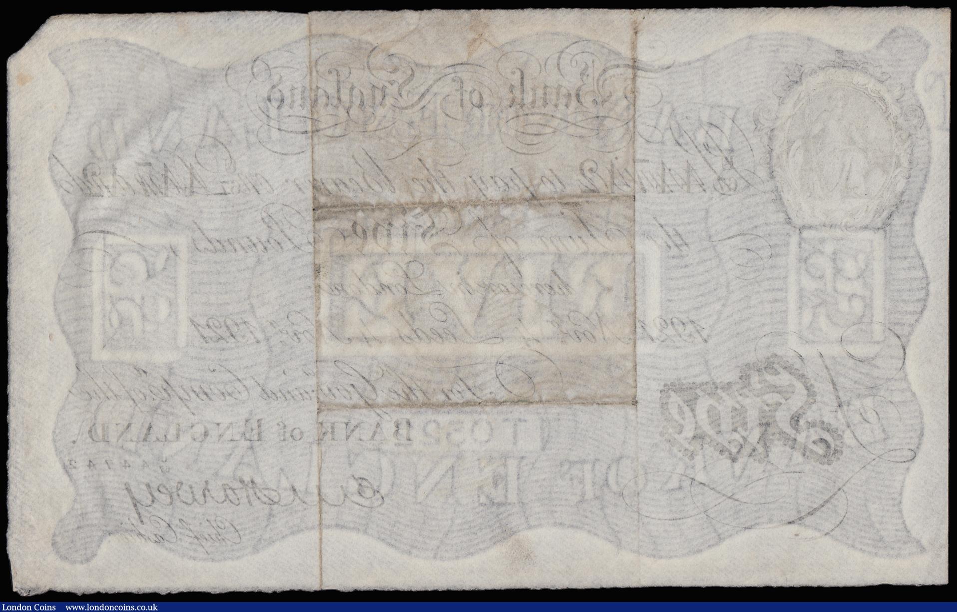 London Coins : A185 : Lot 113 : Five Pounds Harvey white B209a(d) dated 4th November 1921 series U/67 44742, LEEDS branch issue, sur...