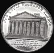 London Coins : A185 : Lot 1168 : Foundation of the New Royal Exchange 1842 54mm diameter in white metal by J. Davis, Obverse: Conjoin...