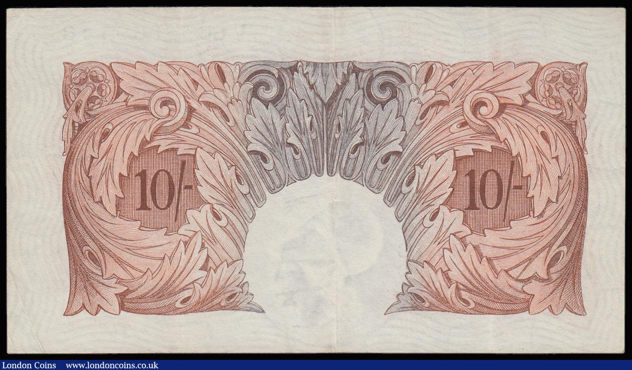 London Coins : A185 : Lot 131 : Ten Shillings Catterns B223, First Series V66 169148 VF or better