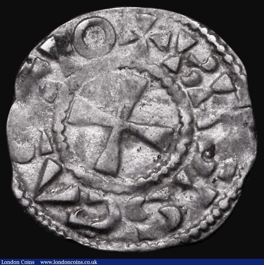 London Coins : A185 : Lot 1413 : French States - Blois Thibault III Denier (c.1050-1090) Obverse: Head right, with three lines repres...