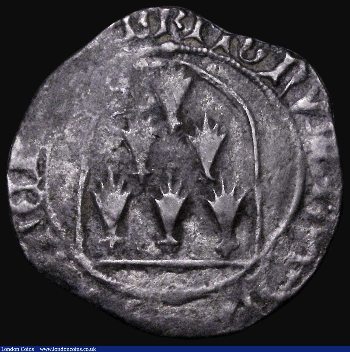 London Coins : A185 : Lot 1417 : French States - Brittany Francis II Gros a l'Ecu undated (1458-1488) Nantes Mint, Obverse: Shie...
