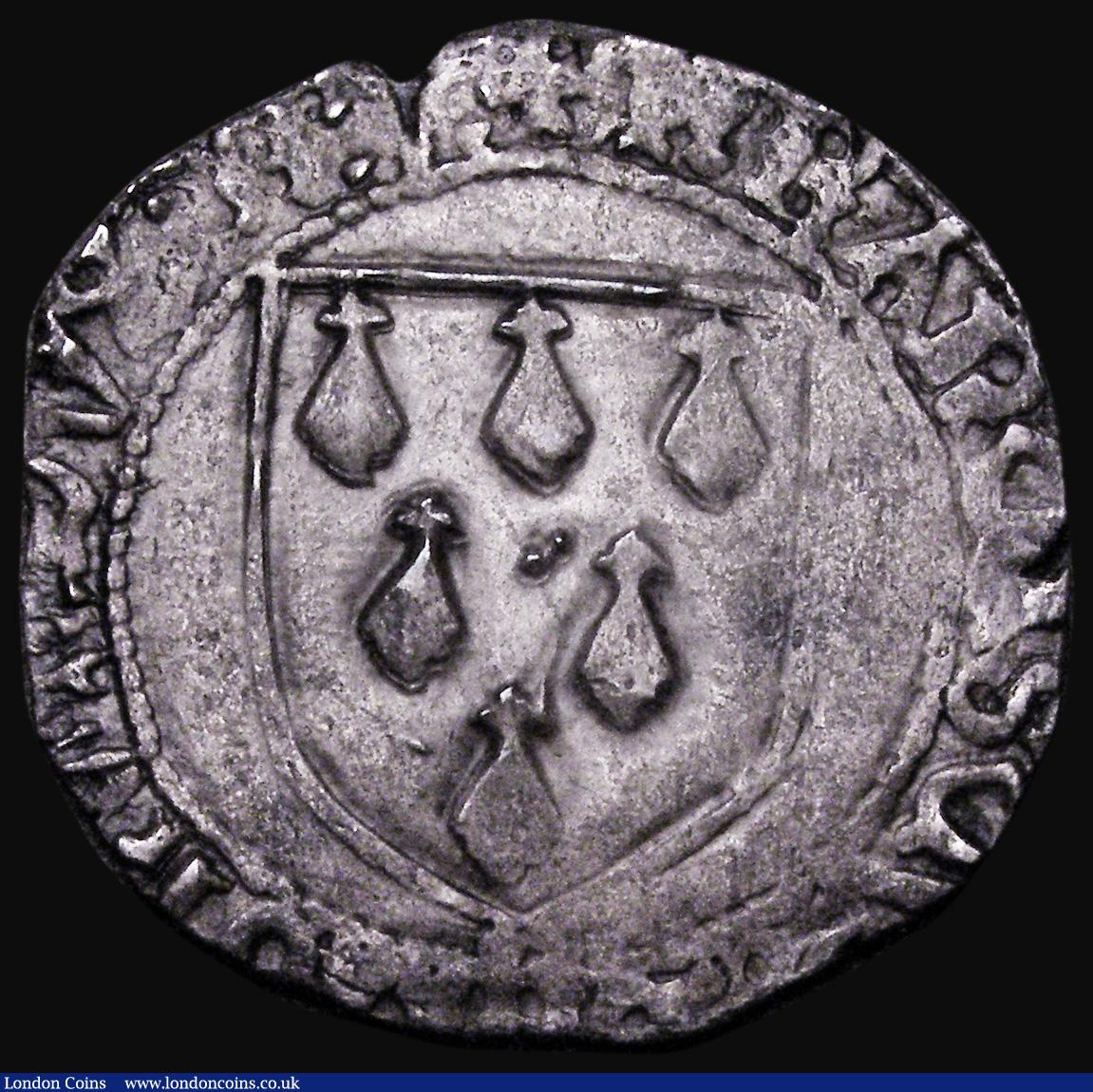 London Coins : A185 : Lot 1418 : French States - Brittany Francis II Gros a l'Ecu undated (1458-1488) Rennes Mint, Obverse: Shie...