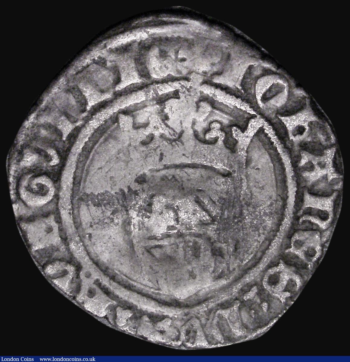London Coins : A185 : Lot 1420 : French States - Burgundy Gros, John the Fearless (1404-1419) Obverse: Crowned shield, Reverse: Cross...