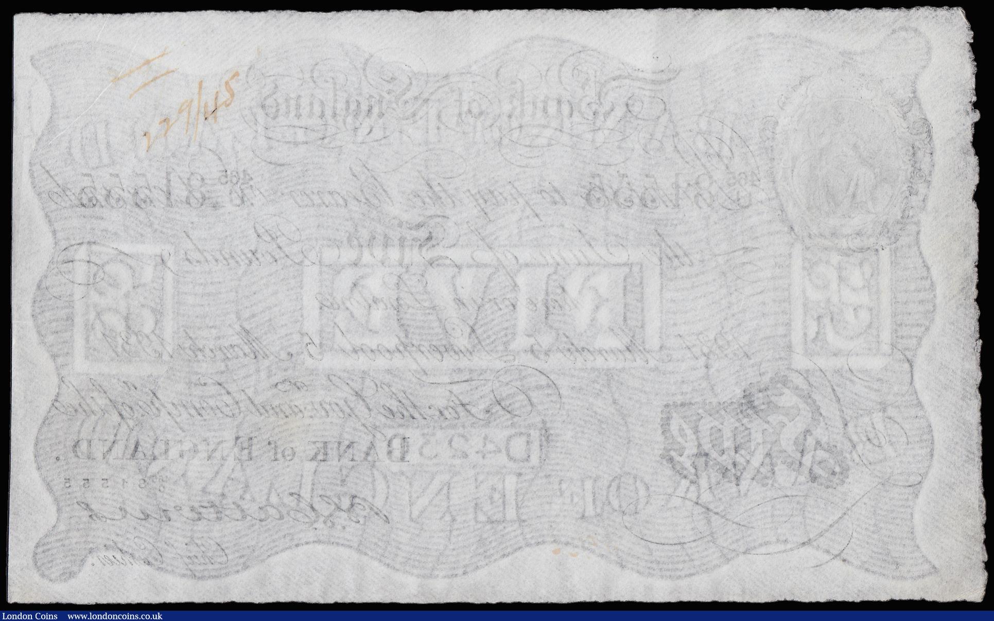 London Coins : A185 : Lot 149 : Five Pounds Catterns B228. 5th March 1931. Liverpool. 465/U 81555. EF inked numbers reverse and a ve...