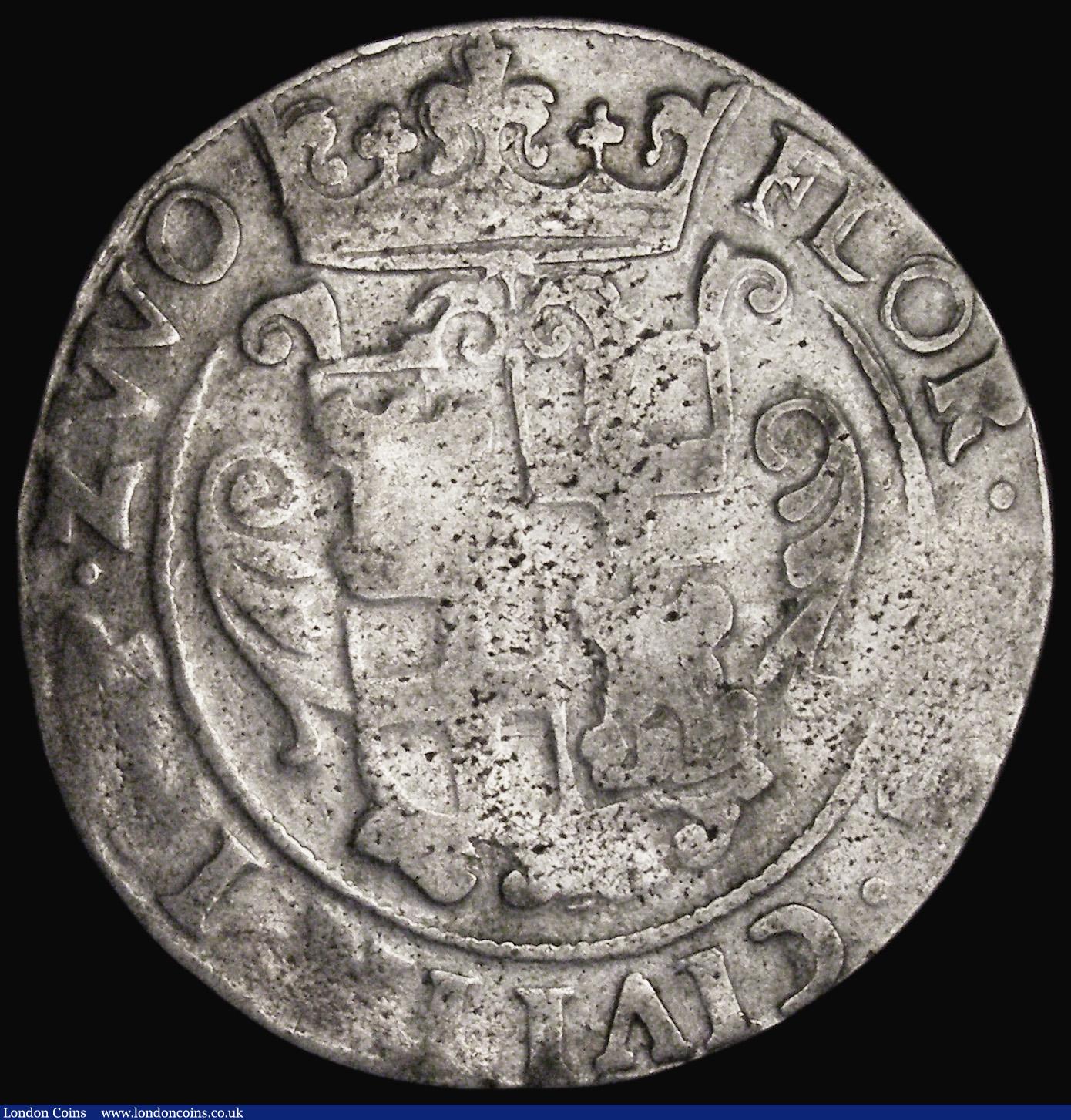 London Coins : A185 : Lot 1507 : Netherlands - Overijssel-Zwolle 28 Stuivers (Florin) undated (1650-1665) KM#17 VG or better with som...