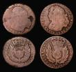 London Coins : A185 : Lot 1542 : Scotland Bawbee (3) 1691 mintmark unclear S.5666 VG, 1692 mintmark unclear S.5666 Fair, 1693 mintmar...