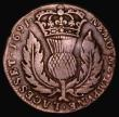 London Coins : A185 : Lot 1543 : Scotland Bawbee 1691 Mintmark: Cross of 5 pellets, S.5666 VG/Fine