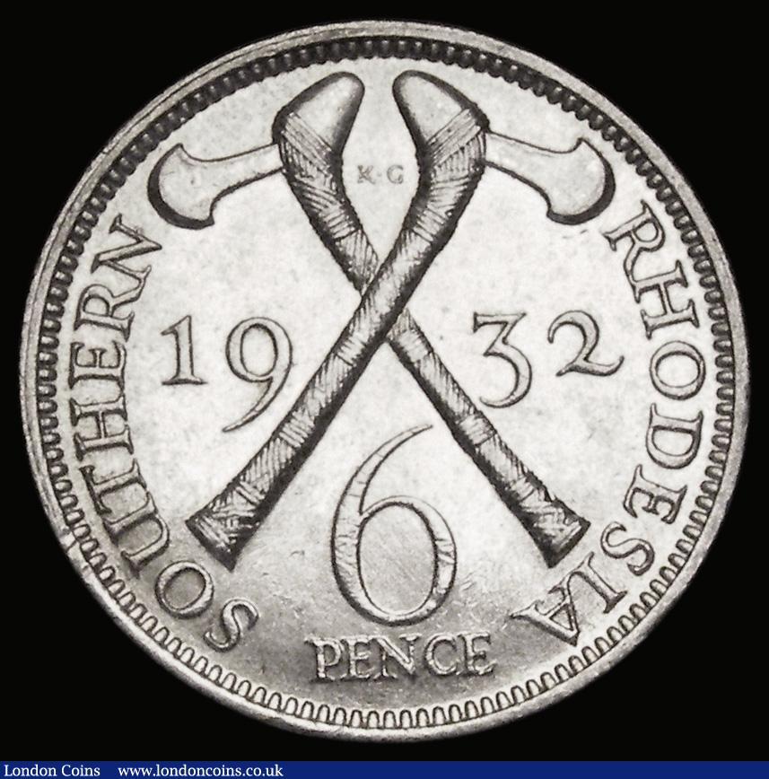 London Coins : A185 : Lot 1562 : Southern Rhodesia Sixpence 1932 KM#2 UNC and lustrous with some contact marks