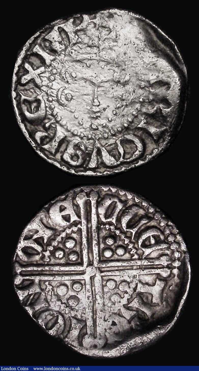 London Coins : A185 : Lot 1660 : Pennies (3) Henry III Long Cross Exeter Mint, moneyer Ion, Class IIIab1 1.41 grammes, Near Fine/Fine...