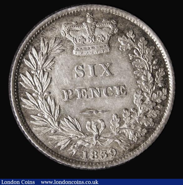 Sixpence 1839 ESC 1684, Bull 3170, UNC and lustrous with hints of golden tone, in an LCGS holder and graded LCGS 82 : English Coins : Auction 185 : Lot 1817