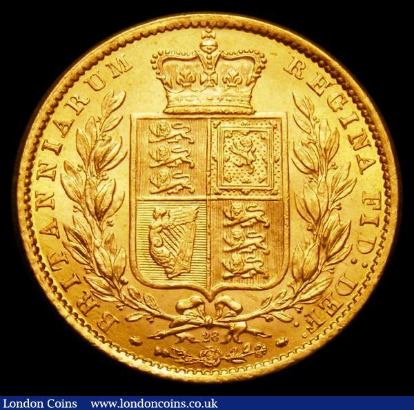 Sovereign 1871 Shield Reverse, Marsh 55, S.3853B, Die Number 28, UNC and lustrous, in an LCGS holder and graded LCGS 78 : English Coins : Auction 185 : Lot 1843