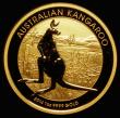 London Coins : A185 : Lot 1866 : Australia $100 Gold Kangaroo 2014P Reverse: Kangaroo facing right, in rural view, fence behind, KM#2...
